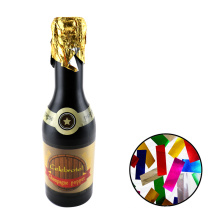 Cumpleaños confeti Champagne Bottle Party Popper CE con formas coloridas Rectángulo de papel de aluminio